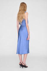 Bar Silk Skirt - Storm Blue