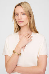 Double Link Chain Bracelet - Gold