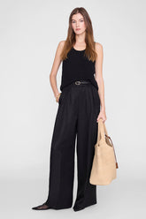 Lou Trouser - Black Linen Blend