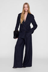 Paola Trouser - Navy Pinstripe