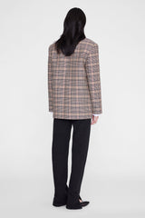 Quinn Blazer - Beige And Navy Checks