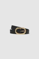 Small Signature Link Belt - Black With Gold
