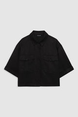 Edith Shirt - Black Linen Blend