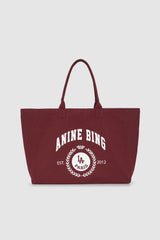 Leo Canvas Tote Collegiate - Fig