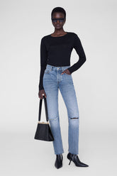 Sylvie Long Sleeve Tee - Black
