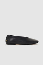 Ana Flats Smooth Leather - Black