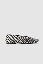 Ana Flats Calf Hair - Zebra