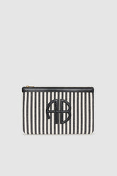 Lili Pouch - White And Black Stripe