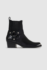 Mid Biker Boots - Black