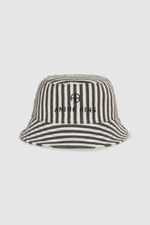 Nicks Bucket Hat - White And Black Stripe