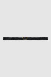 Small Double Signature Link Belt Braided - Black