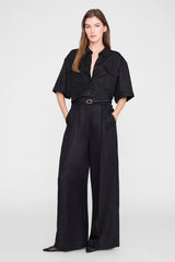 Edith Shirt - Black Linen Blend