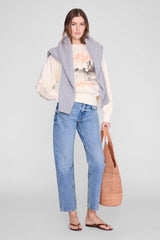 Harry Shrunken Sweatshirt Surfer - Washed Buttercream