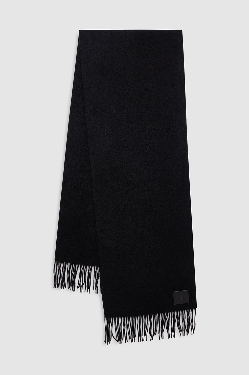 Augustina Scarf - Black Wool