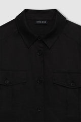 Edith Shirt - Black Linen Blend