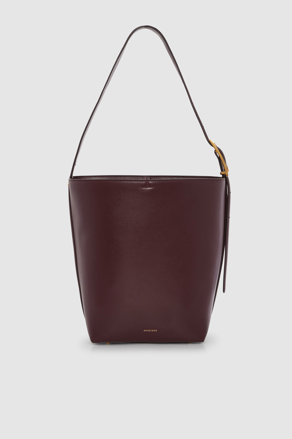 Elly Bucket Bag Grained Leather - Fig