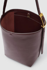 Elly Bucket Bag Grained Leather - Fig