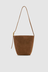Elly Medium Bucket Bag Suede - Tobacco