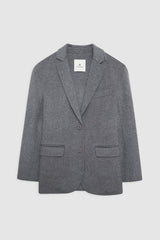 Quinn Blazer - Heather Grey Cashmere Blend