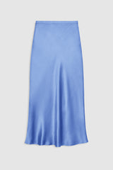 Bar Silk Skirt - Storm Blue