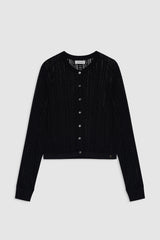Moni Crop Cardigan - Black
