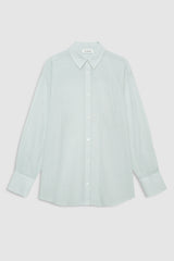 Plaza Shirt - Green And White Mini Stripe