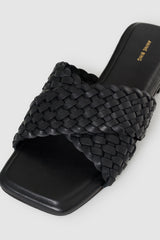Ria Slides Braided - Black
